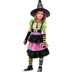 RUBIE'S Disfraz de bruja con vestido, cinturón, tirantes y sombrero para Halloween y Carnaval* Disfraces|Halloween