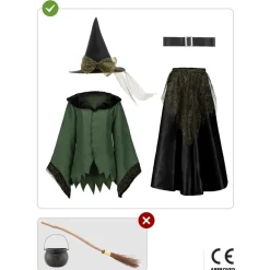 Funidelia Disfraz de bruja deluxe mujer M* Disfraces|Halloween