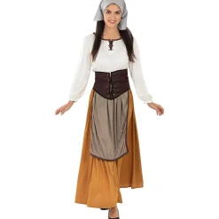 Funidelia Disfraz de campesina medieval para mujer L* Disfraces|Halloween