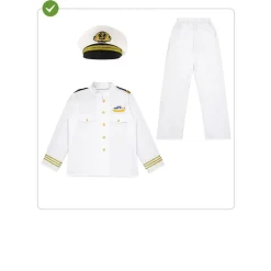 Funidelia Disfraz de capitán de la marina para hombre XL