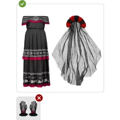 Funidelia Disfraz de Catrina mujer XL* Disfraces|Halloween