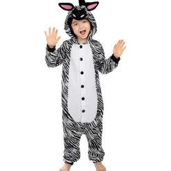 Funidelia Disfraz de cebra onesie para niños 7-9 años* Halloween|Disfraces
