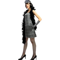 Funidelia Disfraz de charlestón años 20 plateado XL* Disfraces|Halloween