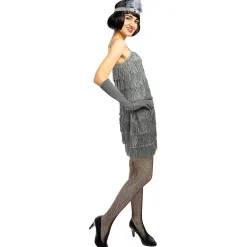 Funidelia Disfraz de charlestón años 20 plateado XL* Disfraces|Halloween