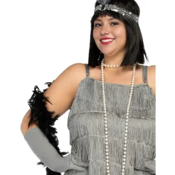 Funidelia Disfraz de charlestón años 20 plateado XXL