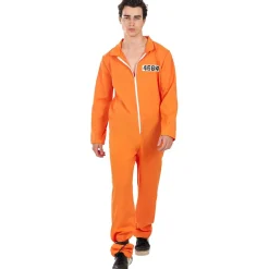 Funidelia Disfraz de convicto naranja hombre L-XL