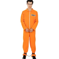 Funidelia Disfraz de convicto naranja hombre L-XL