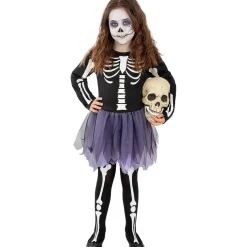 Funidelia Disfraz de esqueleto niña 3-4 años* Disfraces|Halloween