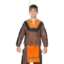 Funidelia Disfraz de Indio Deluxe para niño 5-6 años* Halloween|Disfraces