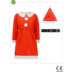 Funidelia Disfraz de Mamá Noel niña 10-12 años