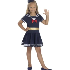 Funidelia Disfraz de marinera para niña 7-9 años* Halloween|Disfraces