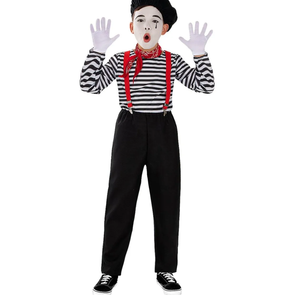 Funidelia Disfraz de mimo para niño 10-12 años* Disfraces|Halloween