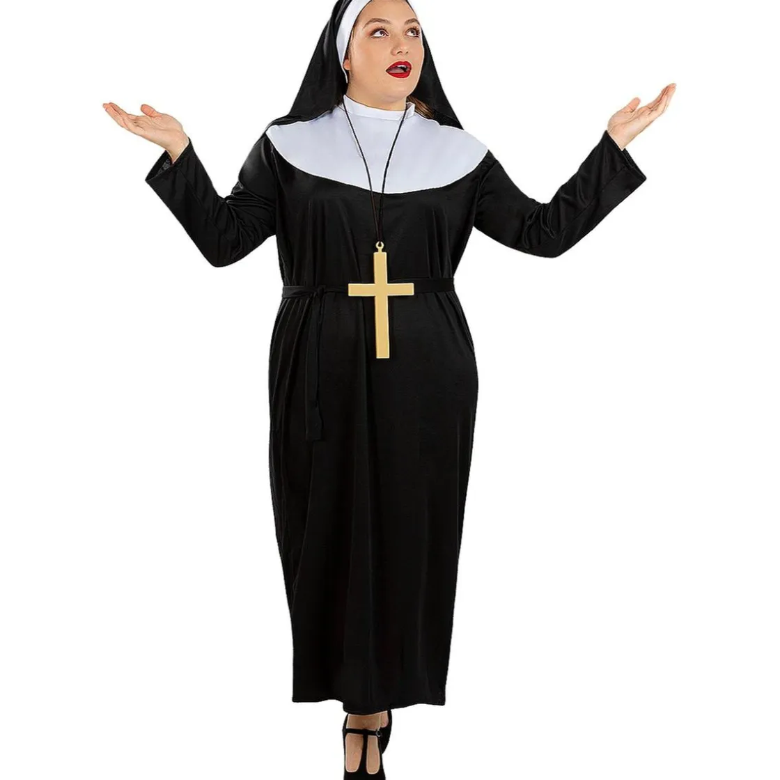Funidelia Disfraz de monja XXL* Disfraces|Halloween