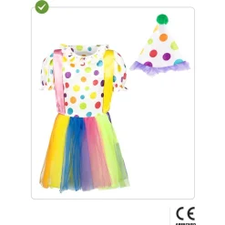 Funidelia Disfraz de payasa para niña 10-12 años* Halloween|Disfraces