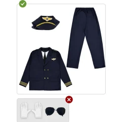 Funidelia Disfraz de piloto de aviones para hombre XXL