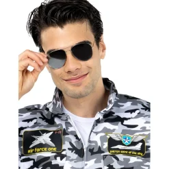 Funidelia Disfraz de piloto de caza para hombre M-L* Halloween|Disfraces