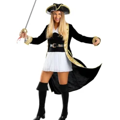 Funidelia Disfraz de pirata deluxe para mujer - Colección colonial XXXXL* Disfraces|Halloween
