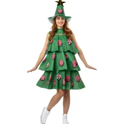Funidelia Disfraz de árbol de Navidad mujer talla única* Halloween