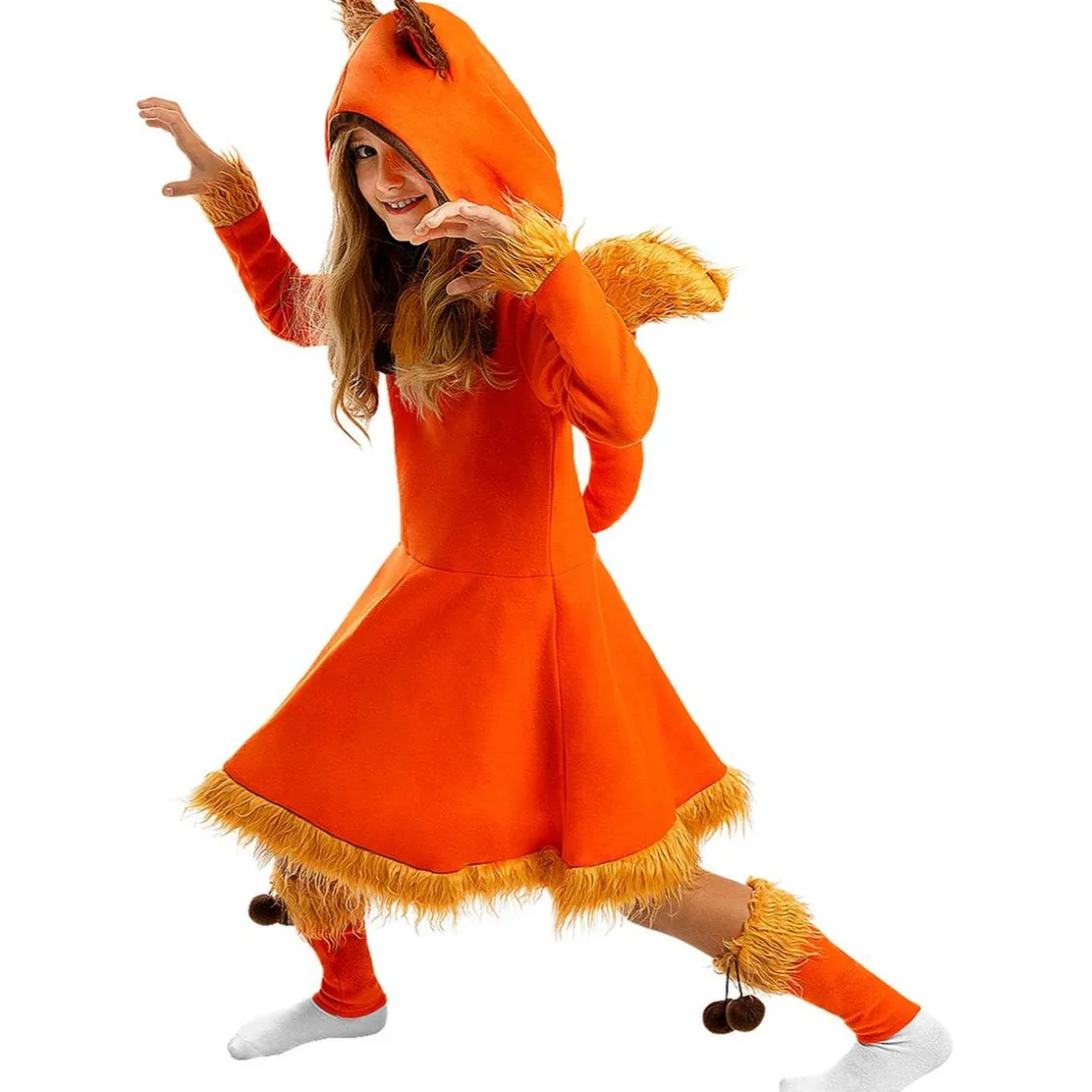 Funidelia Disfraz de zorro para niña 3-4 años* Halloween|Disfraces