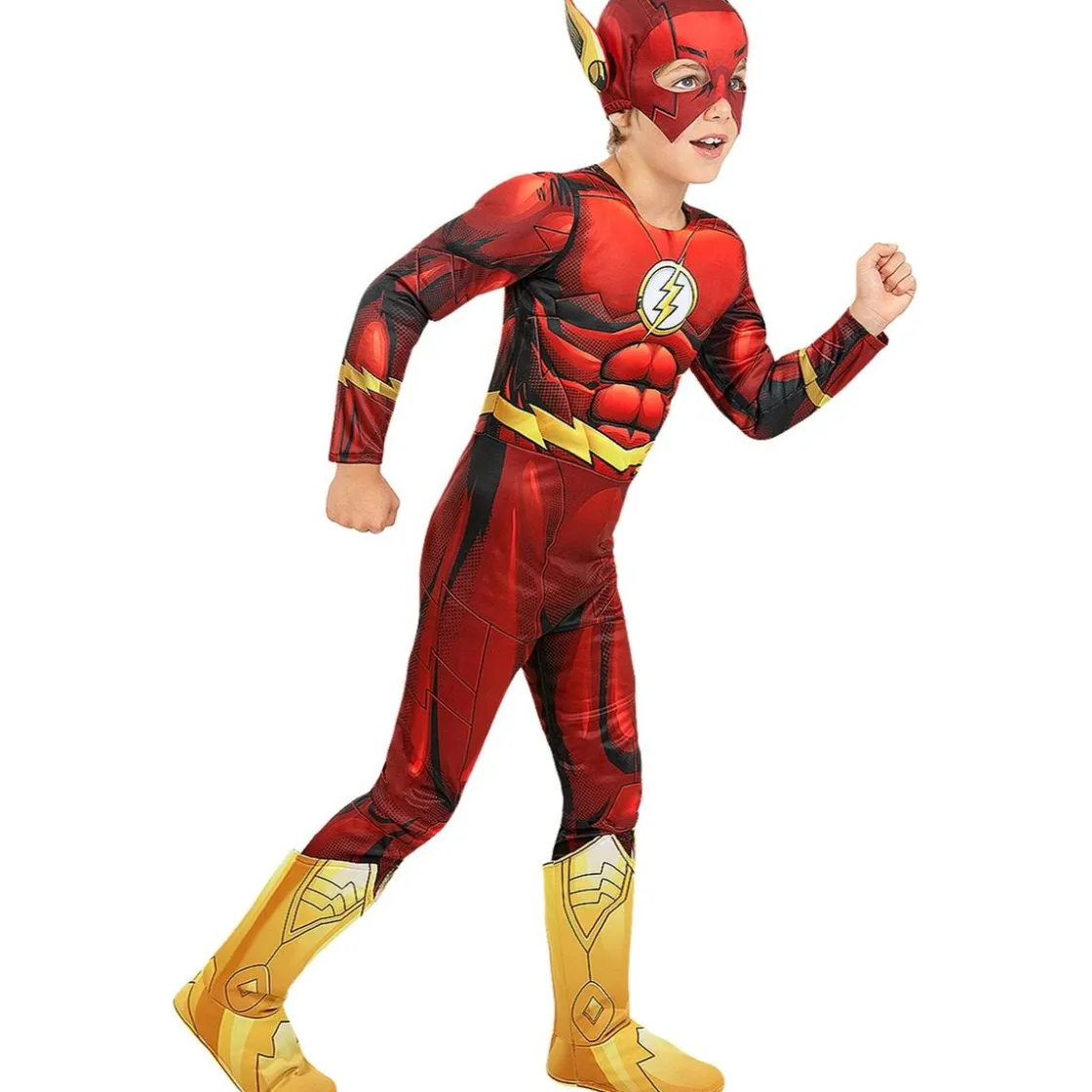 Funidelia Disfraz Flash Musculoso niño 10-12 años* Halloween|Disfraces
