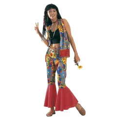 RUBIE'S Disfraz hippie con flores para adulto Talla única ㅤ