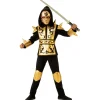RUBIE'S Disfraz Infantil - Dragón Ninja Gold 8-10 años* Disfraces|Halloween