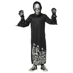 RUBIE'S Disfraz infantil - Esqueleto siniestro que brilla en la oscuridad talla L