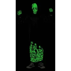 RUBIE'S Disfraz infantil - Esqueleto siniestro que brilla en la oscuridad talla L