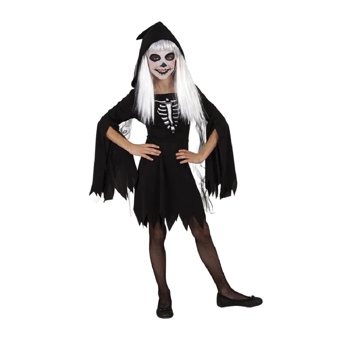 RUBIE'S Disfraz Infantil - Esquelita Encapuchada 11-13 años* Disfraces|Halloween