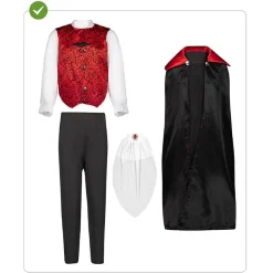 Funidelia Disfraz infantil de Conde Drácula (7-9 años)