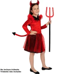 Funidelia Disfraz infantil de Diablesa (5-6 años)* Disfraces|Halloween