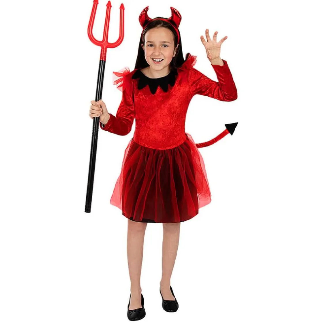 Funidelia Disfraz infantil de Diablesa (5-6 años)* Disfraces|Halloween