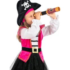 Funidelia Disfraz pirata rosa para niña 3-4 años* Disfraces|Halloween