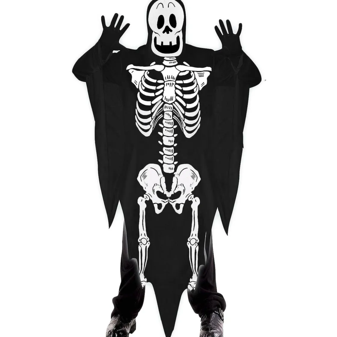 ABYSSE CORP Disfraz unisex de fantasma Skeleton Ghost