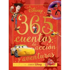LOGISTA LIBROS Disney - 365 cuentos de acción y aventuras en tapa dura ㅤ* Juguetes Educativos Y Libros