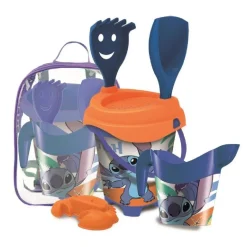 MONDO Disney - Mochila con cubo de playa Stitch y regadera