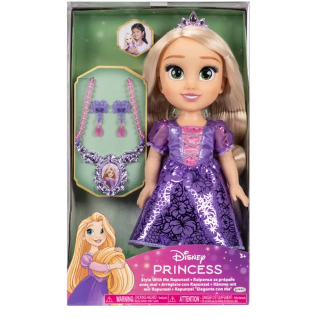 TOYS "R" US Disney - Muñeca Rapunzel 38 cm con collar y pendientes* Muñecas