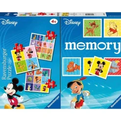 RAVENSBURGER IBÉRICA Disney - Multipack Memory Disney: 48 cartas y 3 puzzles de 25/36/49 piezas ㅤ
