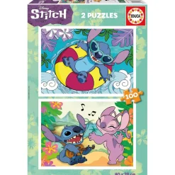 EDUCA BORRAS Disney - Puzzle Disney Stitch Doble Pack 100 Piezas ㅤ