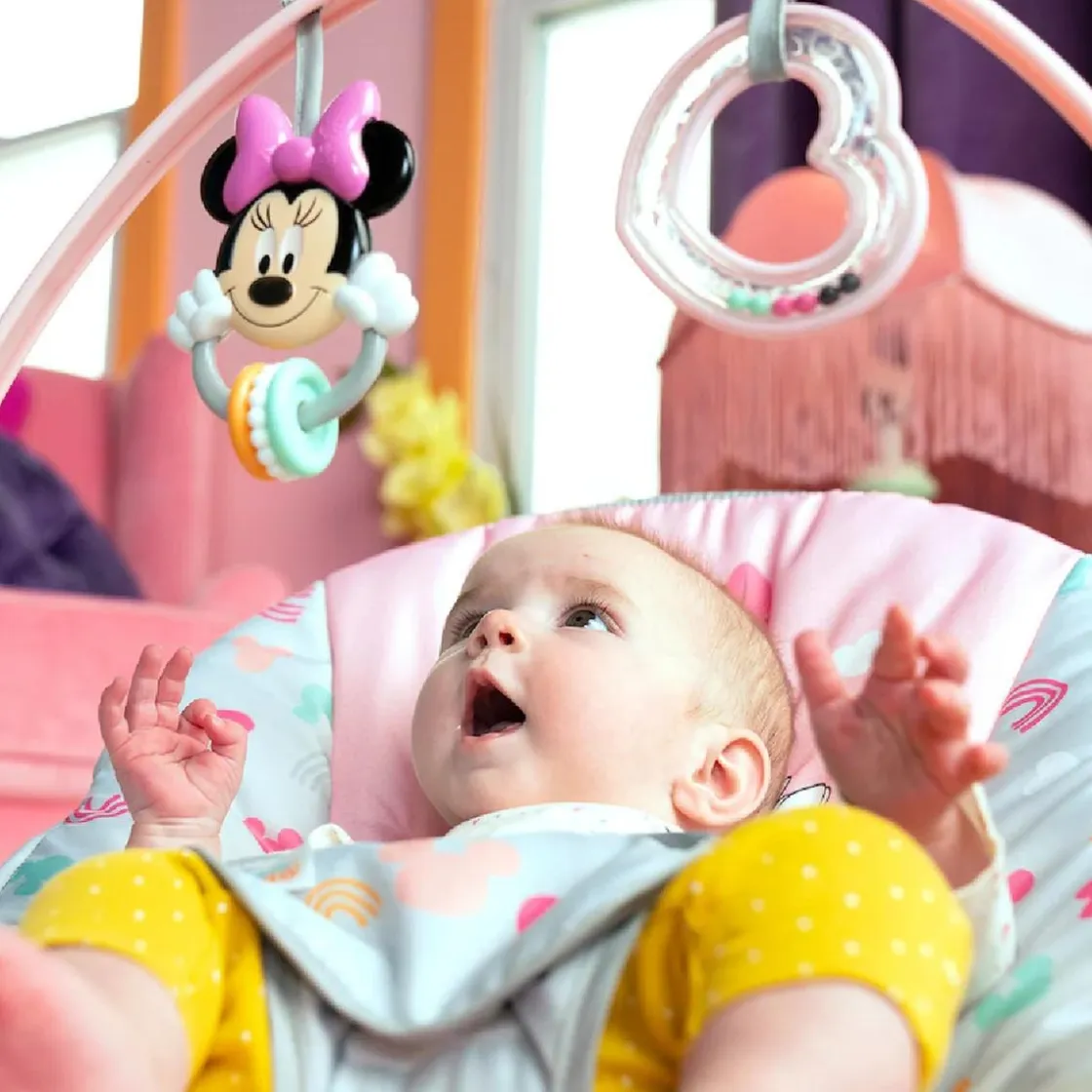 BRIGHT STARTS Disney Baby - Hamaca Evolutiva Minnie Mouse* Entretenimiento·Hamacas Y Columpios