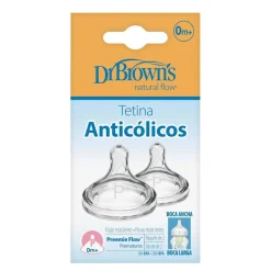 DR. BROWN'S - 2 Tetinas Prematuros Boca Ancha