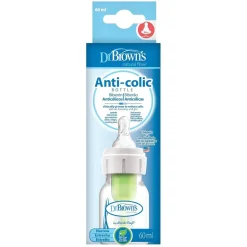 DR. BROWN'S - Biberón Anticólico Options+ Boca Estrecha 60 ml* Biberones Y Chupetes·Biberones