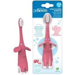DR. BROWN'S - Cepillo de Dientes Elefante Rosa
