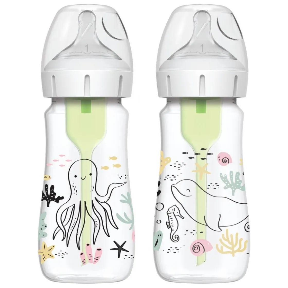 DR. BROWN'S - Pack 2 Biberones Options+ Boca Ancha 270ml - Océano* Biberones Y Chupetes·Biberones