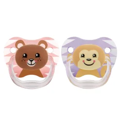 DR BROWN´S Dr Brown's - Pack 2 Chupetes Animales 6-12 meses Rosa