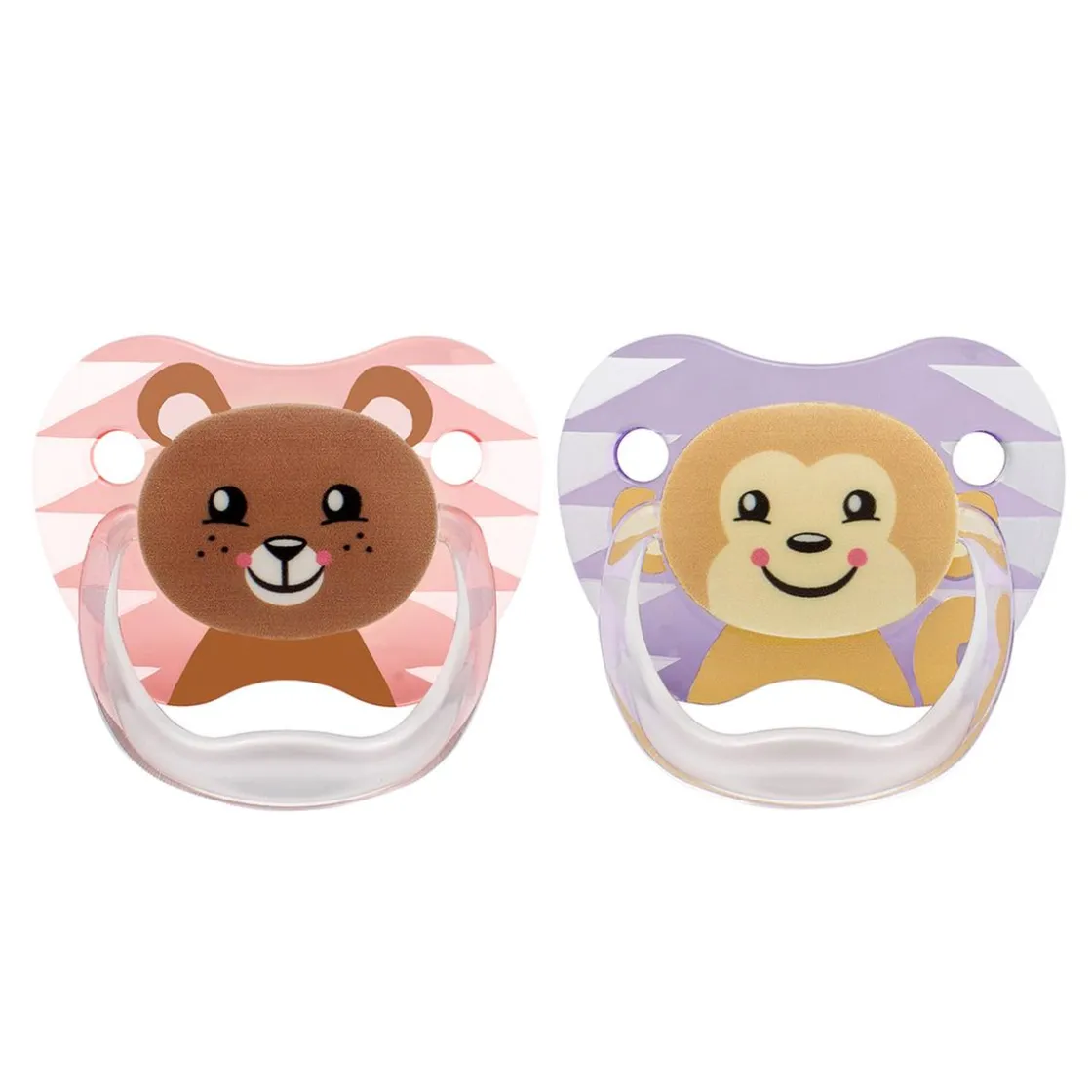 DR BROWN´S Dr Brown's - Pack 2 Chupetes Animales 6-12 meses Rosa