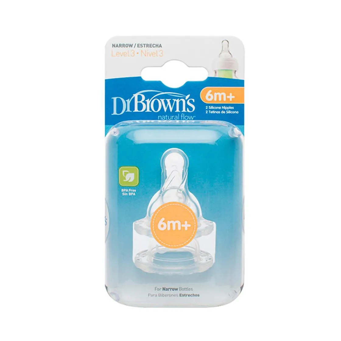 DR BROWN´S Dr. Brown's - Pack 2 Tetinas Options Estándar Nivel 3* Biberones Y Chupetes·Tetinas