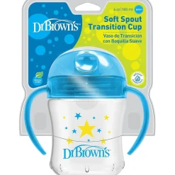 DR BROWN´S Dr. Brown´s - Vaso Transición boquilla suave 180 ml Azul* Preparación Comida Y Accesorios·Tazas Y Vasos