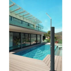 GRE Ducha solar aluminio acabado negro 30L* Piscinas|Juguetes De Verano