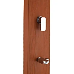 GRE Ducha solar cuadrada efecto madera 32L